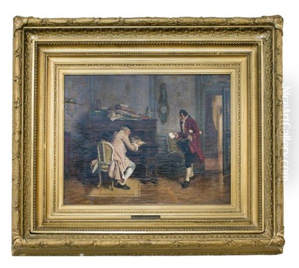 The Letter Of Introduction Oil Painting by Louis Georges Brillouin