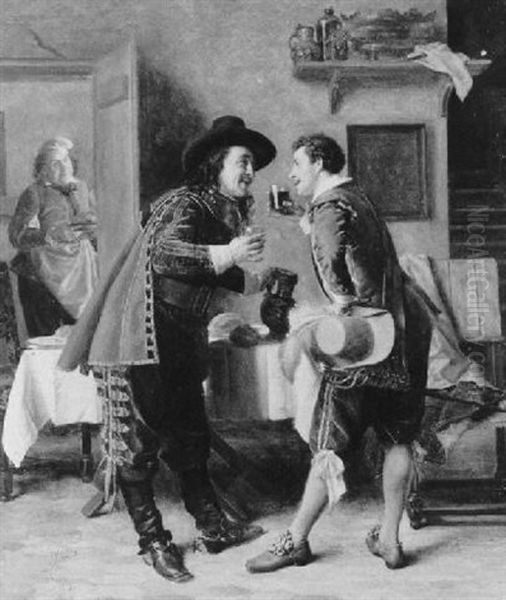 Ein Kostlicher Wein Oil Painting by Louis Georges Brillouin