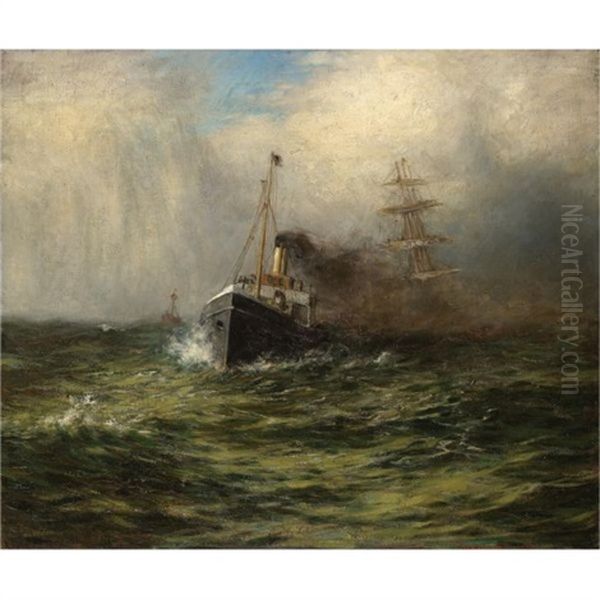 Mouth Of The Mersey Oil Painting by Arthur John Trevor Briscoe
