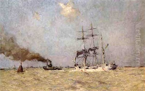 Marine Oil Painting by Arthur John Trevor Briscoe
