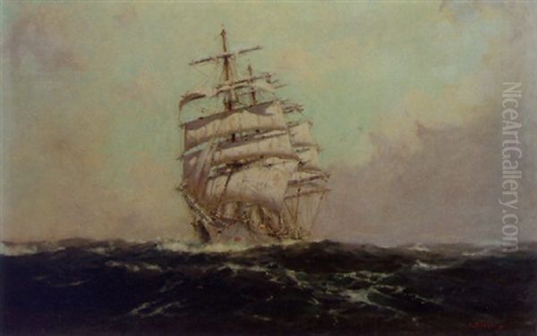 On A Swell Oil Painting by Arthur John Trevor Briscoe