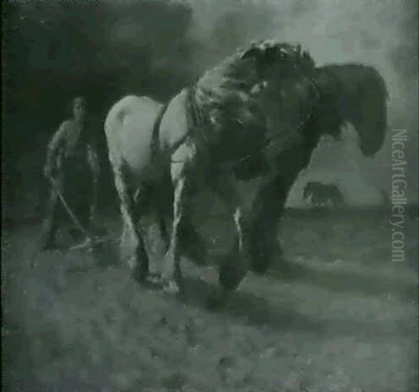 The Squall Oil Painting by Arthur John Trevor Briscoe