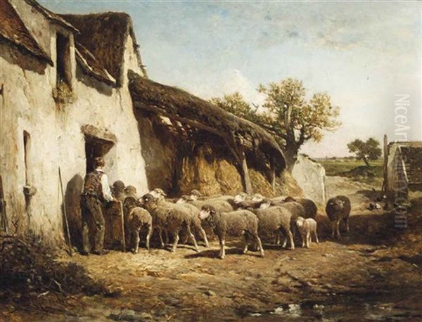 Hometime Oil Painting by Felix Saturnin Brissot de Warville