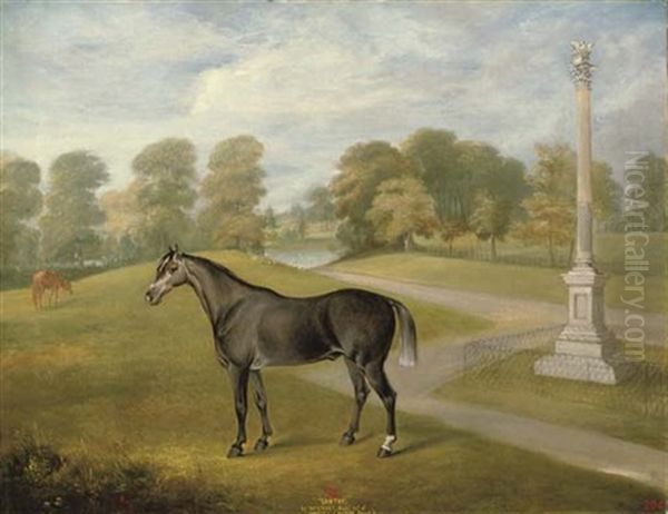 "santry" By The Phoenix Monument In Santry Court Park, Santry Oil Painting by William Brocas