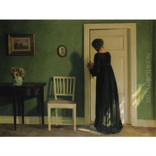 Morning Sunlight Oil Painting by Karl Harald Alfred Broge