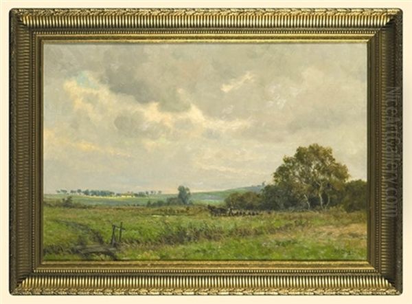 Summer Landscape Oil Painting by Karl Harald Alfred Broge