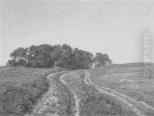 The Cart Path Through The Meadow Oil Painting by Karl Harald Alfred Broge