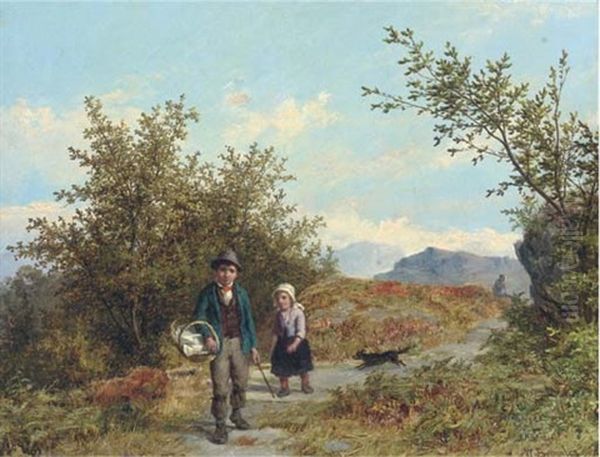 The Mountain Pass Oil Painting by William I Bromley