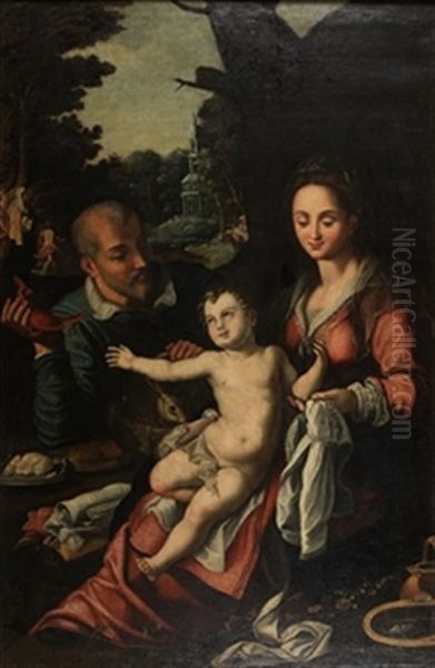 Sagrada Familia Oil Painting by Agnolo Bronzino