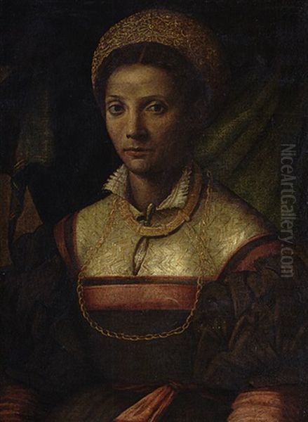 Brustportrat Einer Adeligen Oil Painting by Agnolo Bronzino