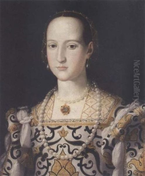 Portrait Of Elenor Of Toledo Oil Painting by Agnolo Bronzino
