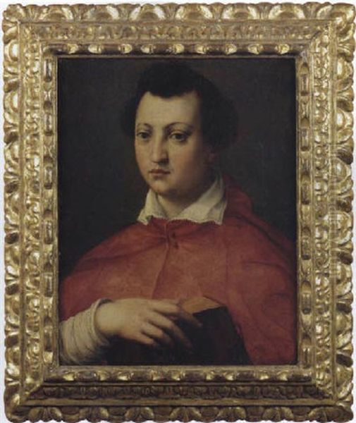 Ritratto Del Cardinale Giovanni De' Medici Con Un Breviario In Mano Oil Painting by Agnolo Bronzino