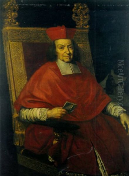 A Portrait Of A Cardinal (pope Paul V) In Robes As Cardinal Borghese Oil Painting by Agnolo Bronzino