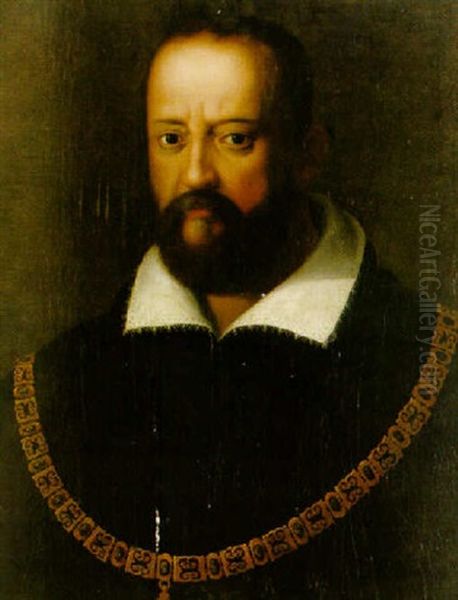 Portratt Forestallande Cosimo I Av Medici Oil Painting by Agnolo Bronzino