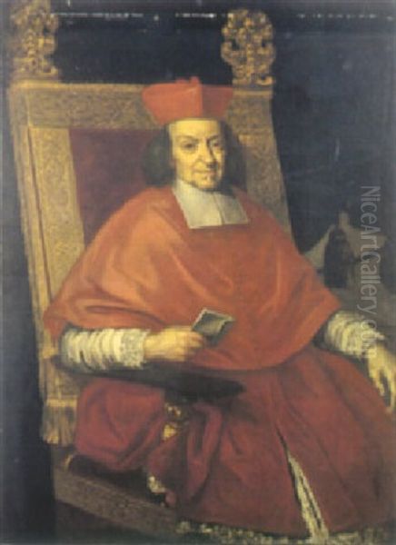 A Portrait Of A Cardinal (pope Paul V?) In Robes As Cardinal Borghese Oil Painting by Agnolo Bronzino