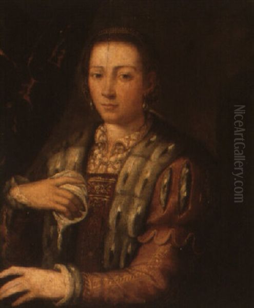 Portrait Of A Lady Oil Painting by Agnolo Bronzino