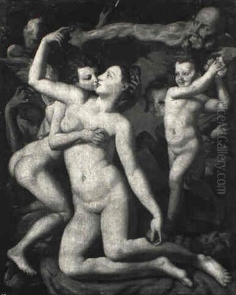Venus, Amor Und Die Zeit Oil Painting by Agnolo Bronzino