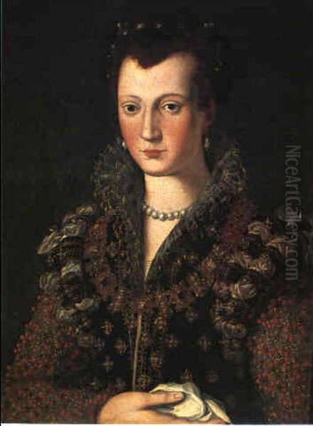 Portraet Af En Dame Oil Painting by Agnolo Bronzino