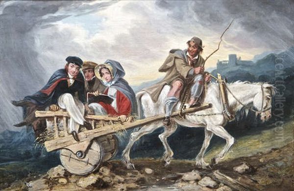 Ascent Of The Galtee Mountains Oil Painting by Brooke, William Henry