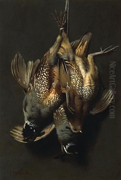 California Quail Oil Painting by Samuel Marsden Brookes