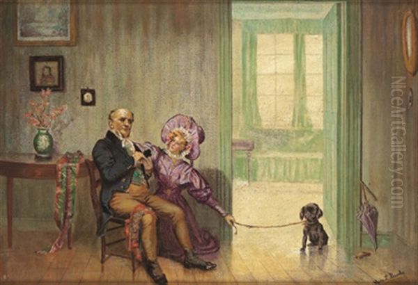 Ungezogener Kleiner Gast Oil Painting by Maria Matilda Brooks