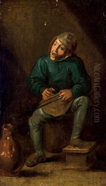 Atribuido A Adrian Brower Oil Painting by Adriaen Brouwer