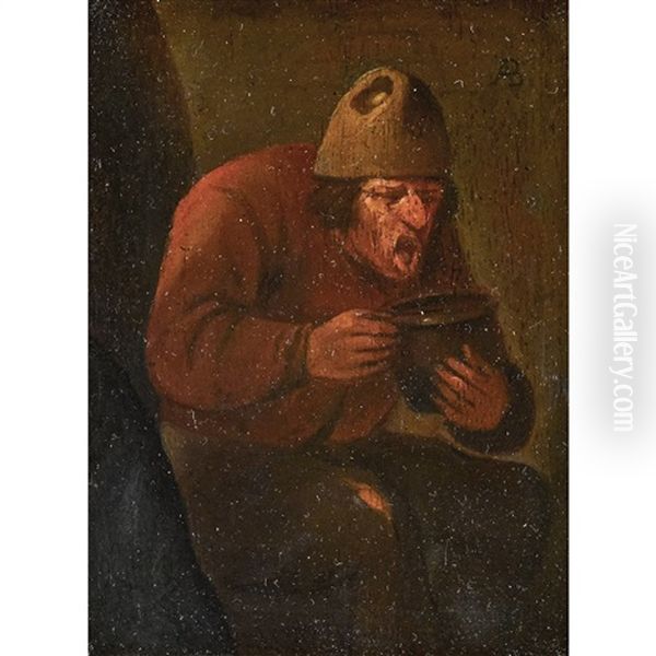 Der Betrunkene Oil Painting by Adriaen Brouwer