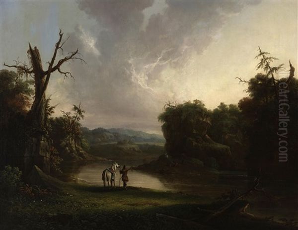 Valley Of San Joaquin Oil Painting by Albertus (Del Orient) Browere