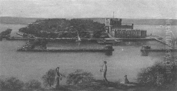 Bannerman's Island Oil Painting by Albertus (Del Orient) Browere