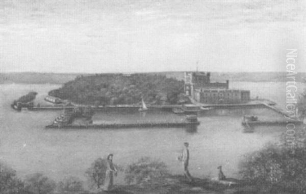 Bannerman's Island And Arsenal Oil Painting by Albertus (Del Orient) Browere