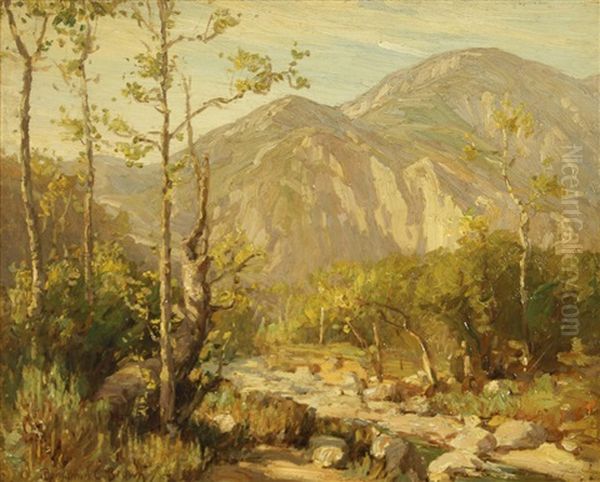 Eaton Canyon Near Pasadena Oil Painting by Benjamin Chambers Brown