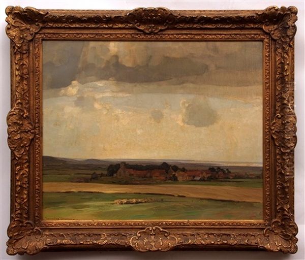 The Little Village (morston) Oil Painting by Sir John Alfred Arnesby Brown