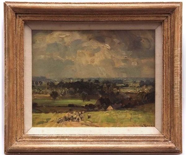 Sketch For The Valley Oil Painting by Sir John Alfred Arnesby Brown