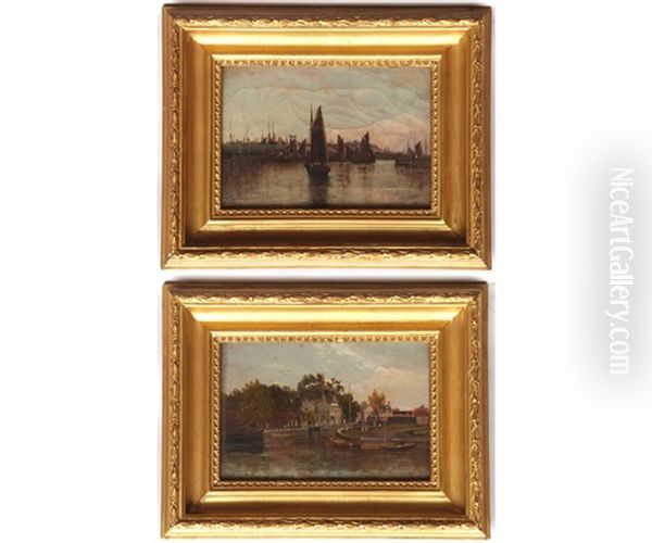 The Farm Oil Painting by Sir John Alfred Arnesby Brown