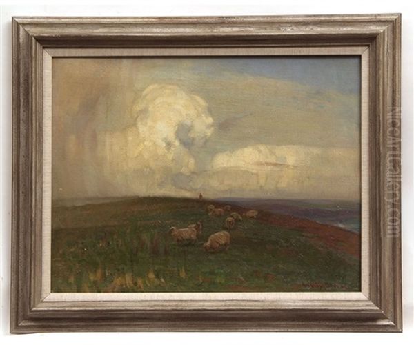 Study For The Crest Of The Hill Oil Painting by Sir John Alfred Arnesby Brown