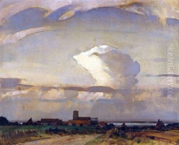 The Anvil Cloud Oil Painting by Sir John Alfred Arnesby Brown