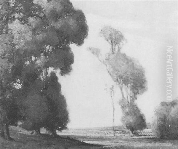 Norfolk Fields Oil Painting by Sir John Alfred Arnesby Brown