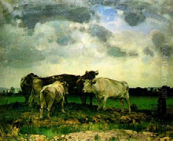The Mound Oil Painting by Sir John Alfred Arnesby Brown