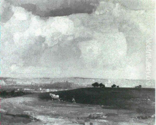 A May Morning Near Nottingham Oil Painting by Sir John Alfred Arnesby Brown