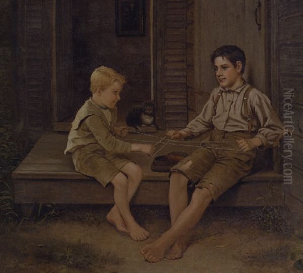See-sawing Oil Painting by John George Brown