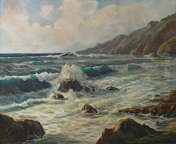 Pacific Shores Oil Painting by William Joseph Brown