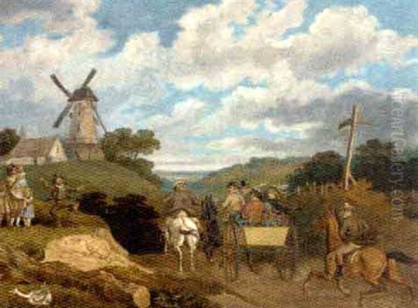 Going To The Fair Oil Painting by Hablot Knight Browne