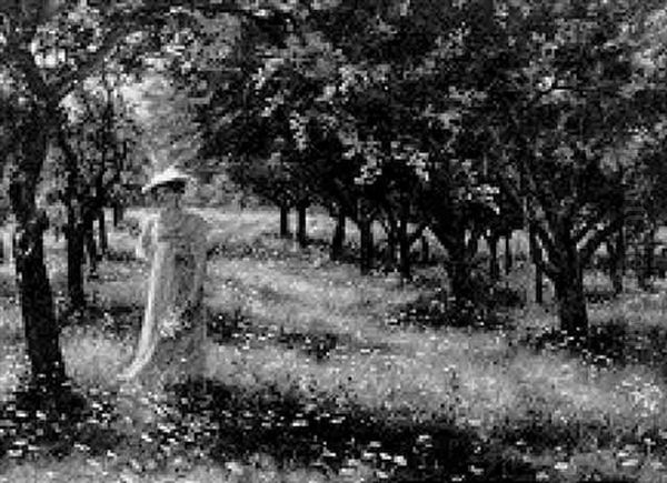 An Orchard In June Oil Painting by Jennie Augusta Brownscombe