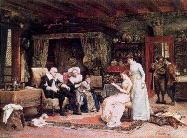 The Letter Oil Painting by Vaclav Brozik