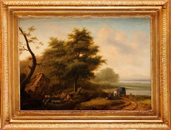Paysage Oil Painting by Lazare Bruandet