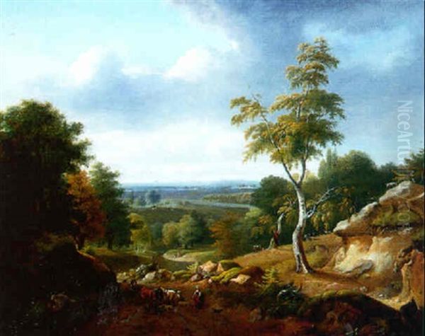 Paysage Pastoral Oil Painting by Lazare Bruandet
