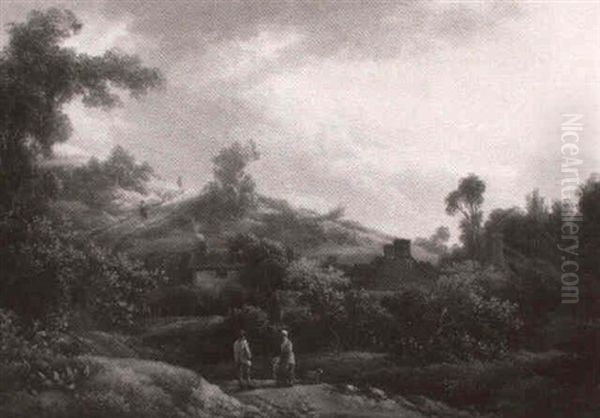 Paysages Animes Oil Painting by Lazare Bruandet