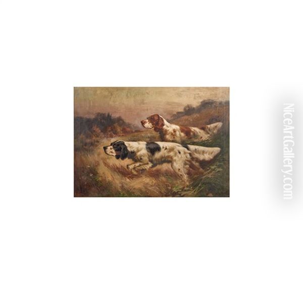 Untitled (dogs), 1910 Oil Painting by William Bruce