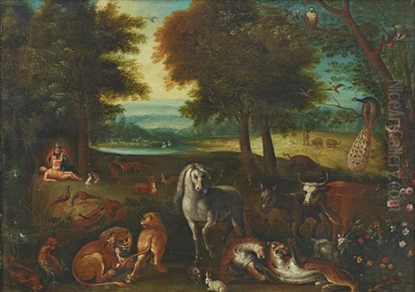 Terrestrial Paradise Oil Painting by Jan Brughel