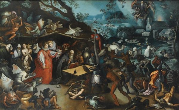 Temptation Of St Anthony Oil Painting by Jan Brughel